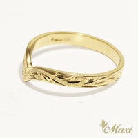 3mm Kohola Whale Tail Ring [14K/18K Gold]