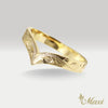 3mm Kohola Whale Tail Ring [14K/18K Gold]