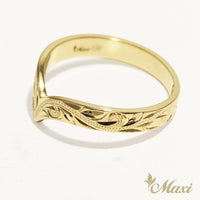 4mm Kohola Whale Tail Ring [14K/18K Gold]