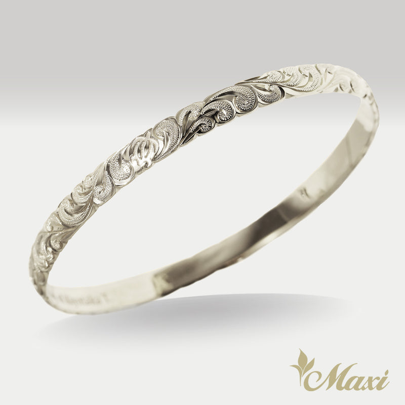 [14K Gold] 6mm Open Bangle Bracelet/ Barrel *Made-to-order*TRDSP