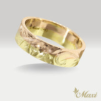 6mm Anuenue Rainbow Ring_Two Tone_Flat Shape [14K Gold]