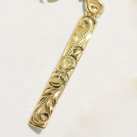 Bar Pierced Earring_Medium_3mm [14K/18K Gold]