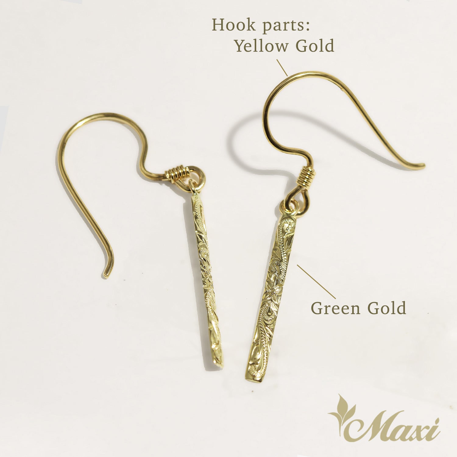 Bar Pierced Earring_Small_2mm [14K/18K Gold]