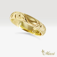 4mm & 6mm Heart_Hawaiian Couple Rings [14K/18K Gold/Platinum]