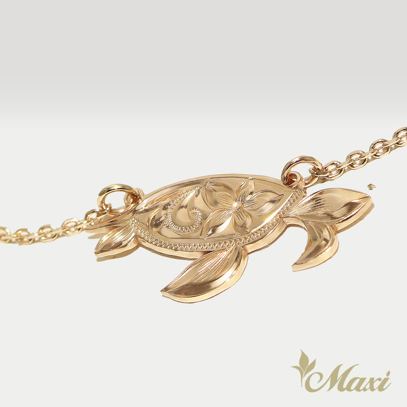 [14K Gold] Honu(Hawaiian Sea Turtle) Bracelet *Made-to-order*(TRD)