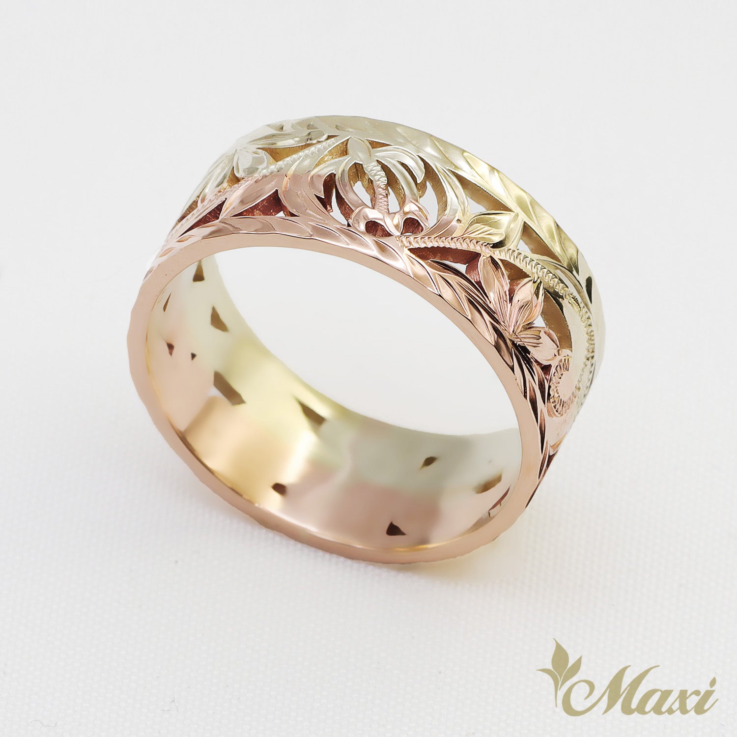 Honu&Naupaka Cut-Work Ring [14K/18K Gold]