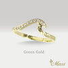 1.5mm Kohola Whale Tail_Half Eternity Diamond Ring [14K/18K Gold]