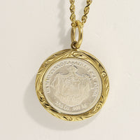 King Kalakaua Replica Coin Pendant Small 18mm [14K Gold]