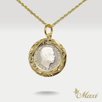 King Kalakaua Replica Coin Pendant Small 18mm [14K Gold]