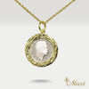 King Kalakaua Replica Coin Pendant Small 18mm [14K Gold]
