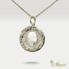 King Kalakaua Replica Coin Pendant Small 18mm [14K Gold]
