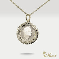King Kalakaua Replica Coin Pendant Small 18mm [14K Gold]