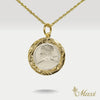 Queen Liliuokalani Replica Coin Pendant Small [14K Gold]