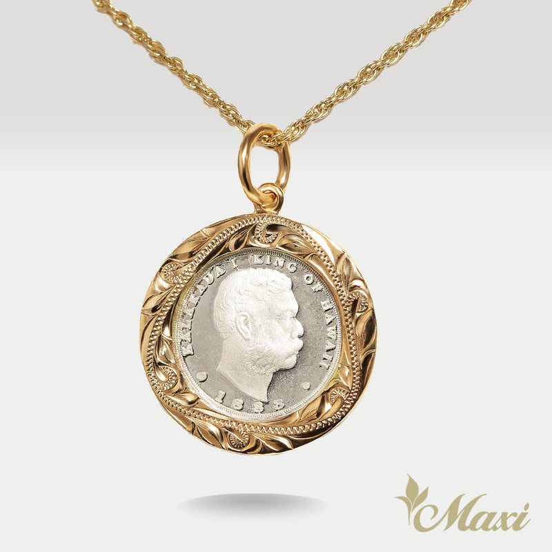 King Kalakaua Replica Coin Pendant Large [14K Gold]