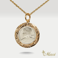 Queen Liliuokalani Replica Coin Pendant [14K Gold]