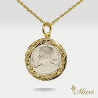 Queen Liliuokalani Replica Coin Pendant [14K Gold]