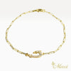 Fish Hook Bracelet with Diamond_Small [14K/18K Gold]