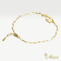 Fish Hook Bracelet with Diamond_Small [14K/18K Gold]