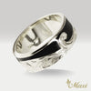 Black Enamel Nalu Wave Ring [14K/18K Gold]