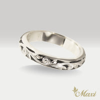 Black Enamel 4mm Ring [Silver 925]