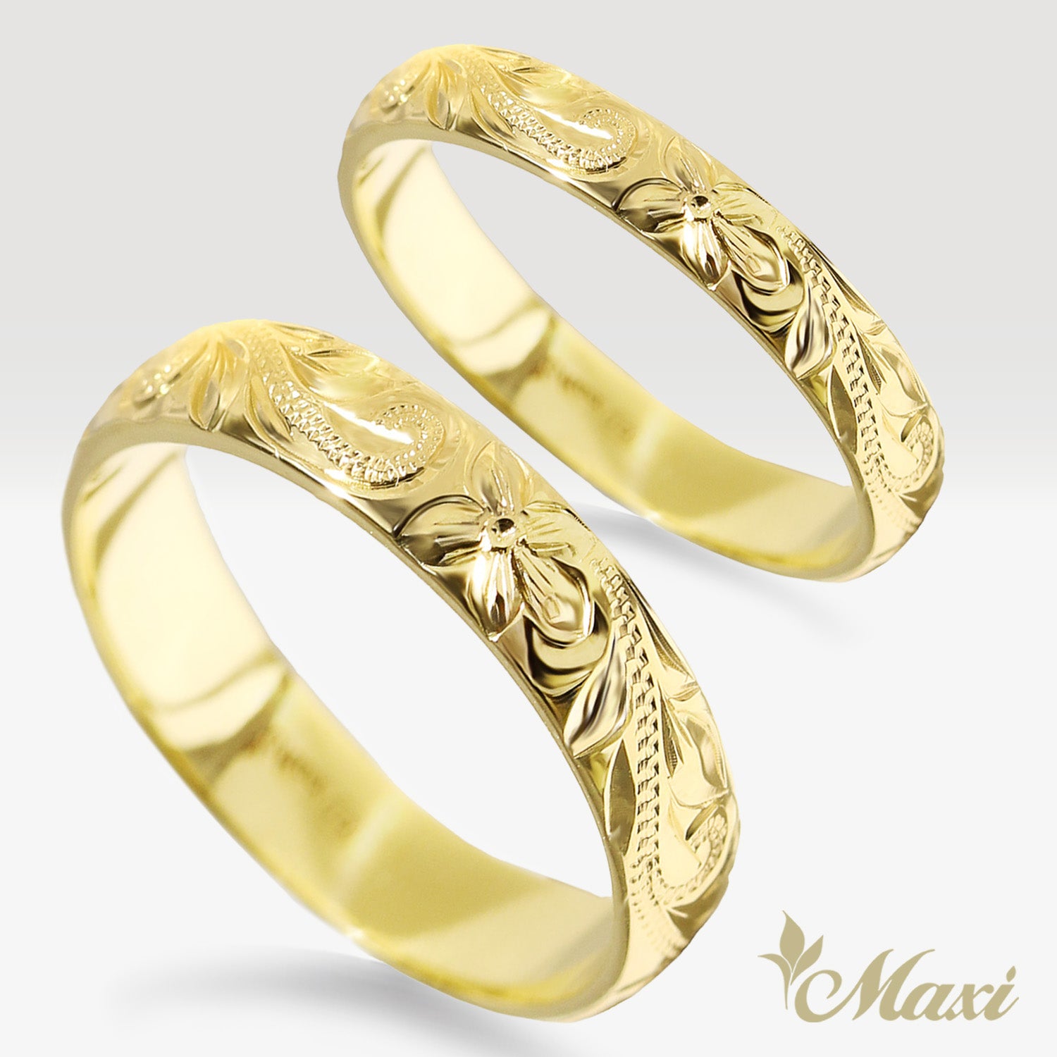 3mm/4mm Lightweight Hawaiian Ring [14K Gold]