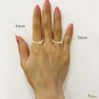 3mm/4mm Lightweight Hawaiian Ring [14K Gold]