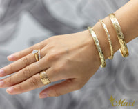 1 Carat Oval Lab-Grown Diamond Hawaiian Engraved Solitaire_ Tapered Ring [14K/18K Gold]