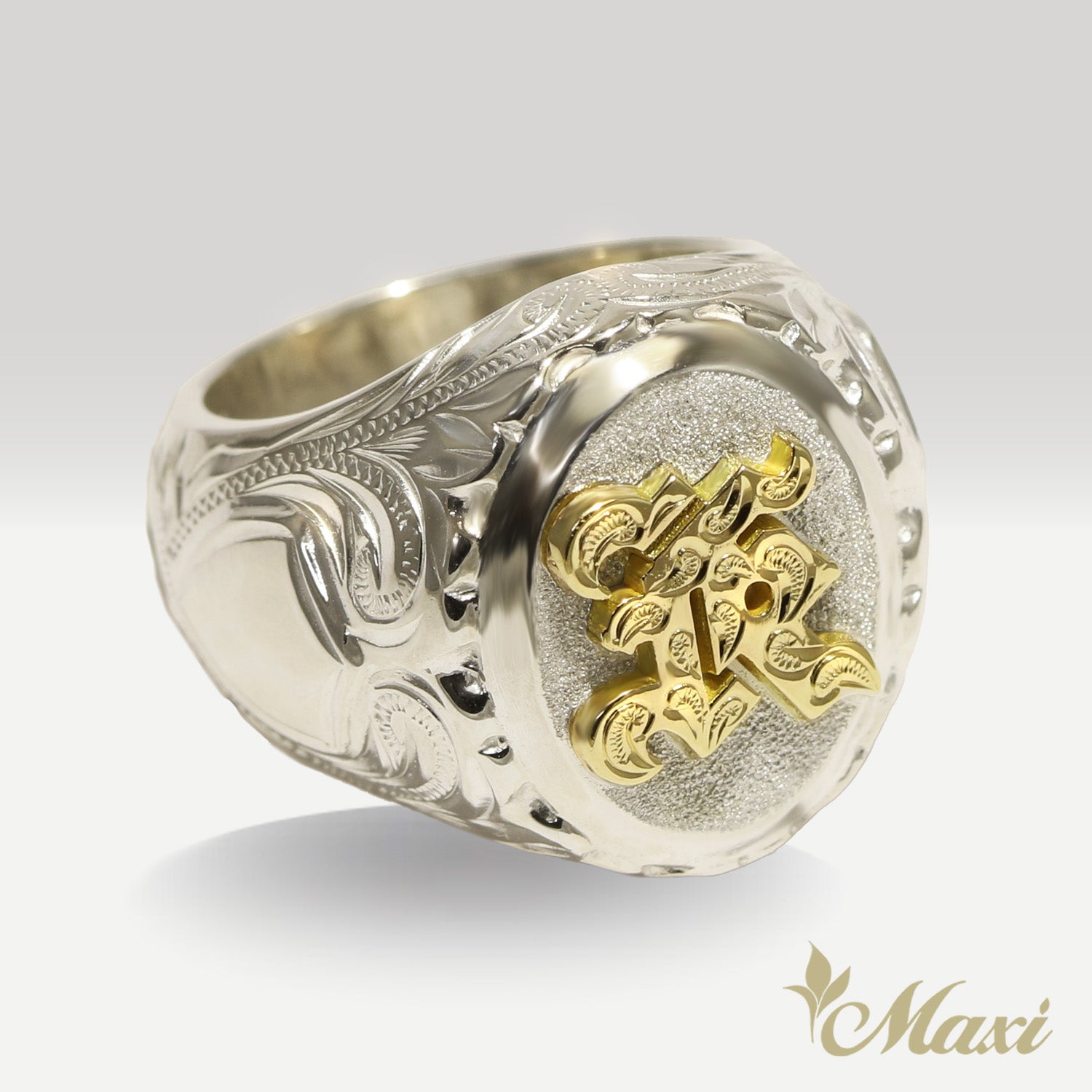 Initial Signet Ring_Oval [Silver 925/14K Gold]