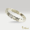 0.11 carat Diamond Maile Leaf Flat Ring [14K/18K Gold/Platinum]