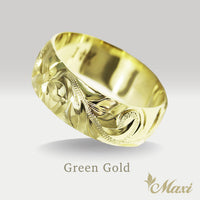 8mm Barrel-Shaped Hawaiian Ring [14K/18K Gold/Platinum]