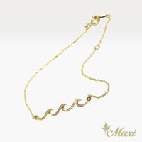 Triple Nalu Wave Bracelet [14K Gold]