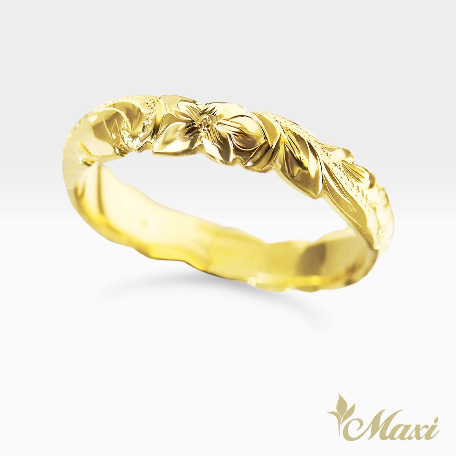 4mm Barrel Ring _Cutout [Gold Plated Silver] (R0133-C)_QQ