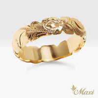 6mm Barrel-Shaped Hawaiian Ring_Cutout Edge [14K/18K Gold/Platinum]