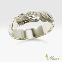 6mm Barrel-Shaped Hawaiian Ring_Cutout Edge [14K/18K Gold/Platinum]