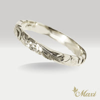 2.5mm Barrel-Shaped Hawaiian Ring_Cut Out Edge [14K/18K Gold/Platinum]