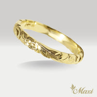 2.5mm Barrel-Shaped Hawaiian Ring_Cut Out Edge [14K/18K Gold/Platinum]