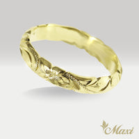 4mm Barrel-Shaped Hawaiian Ring_Cut Out Edge [14K/18K Gold/Platinum]