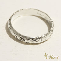 4mm Barrel-Shaped Hawaiian Ring_Cut Out Edge [Silver 925]