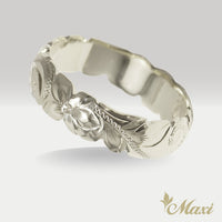 6mm Barrel-Shaped Hawaiian Ring_Cut Out Edge [Silver 925]