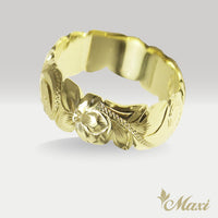 8mm Barrel-Shaped Hawaiian Ring_Cut Out Edge [14K/18K Gold/Platinum]