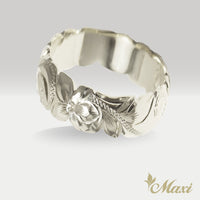 8mm Barrel-Shaped Hawaiian Ring_Cut Out Edge [Silver 925]