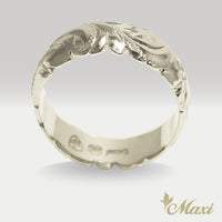 8mm Barrel-Shaped Hawaiian Ring_Cut Out Edge [Silver 925]