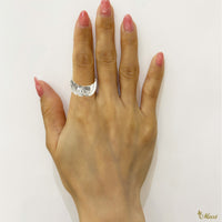 8mm Barrel-Shaped Hawaiian Ring_Cut Out Edge [Silver 925]