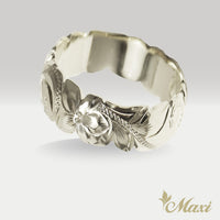 8mm Barrel-Shaped Hawaiian Ring_Cut Out Edge [14K/18K Gold/Platinum]