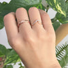 1.5mm Kohola Whale Tail_Half Eternity Diamond Ring [14K/18K Gold]
