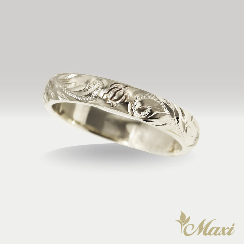 3mm Honu_Hawaiian Sea Turtle Ring [14K/18K Gold·Platinum]