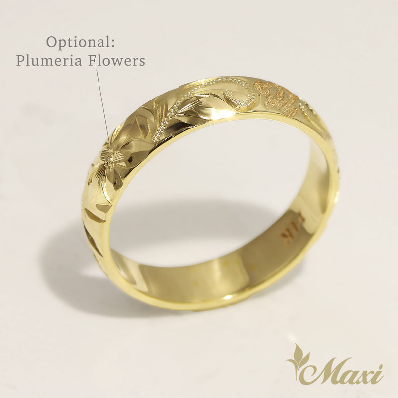 4mm Honu_Hawaiian Sea Turtle Ring [14K/18K Gold/Platinum]