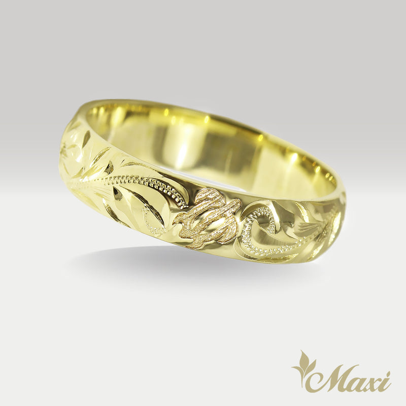 5mm Honu_Hawaiian Sea Turtle Ring [14K/18K Gold/Platinum]