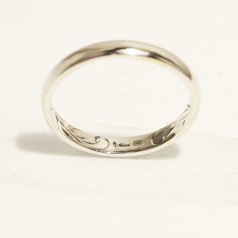 4mm Inner Engraved Ring_Barrel-Shaped [14K/18K Gold/Platinum]