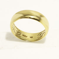 6mm Inner Engraved Ring_Barrel-Shaped [14K/18K Gold/Platinum]